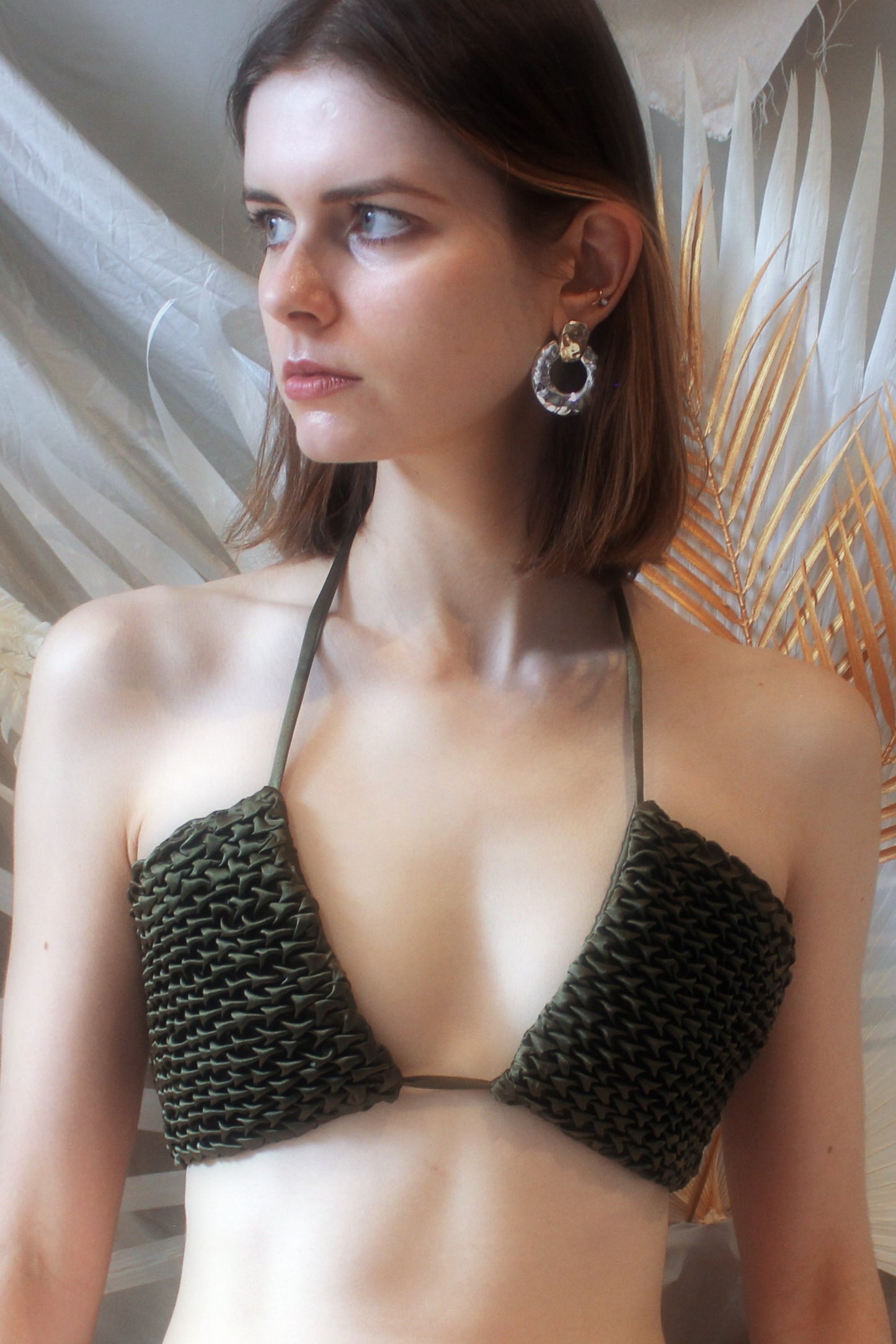 Angel Inferno Bralette Khaki